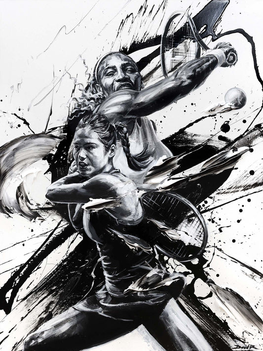 Williams VS Raducanu Original Painting